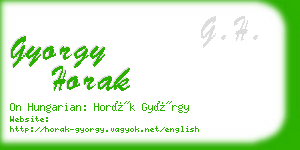 gyorgy horak business card